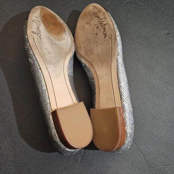 Sam Edelman Metallic Silver Loafers with Bow Accent - Picture 11 of 11